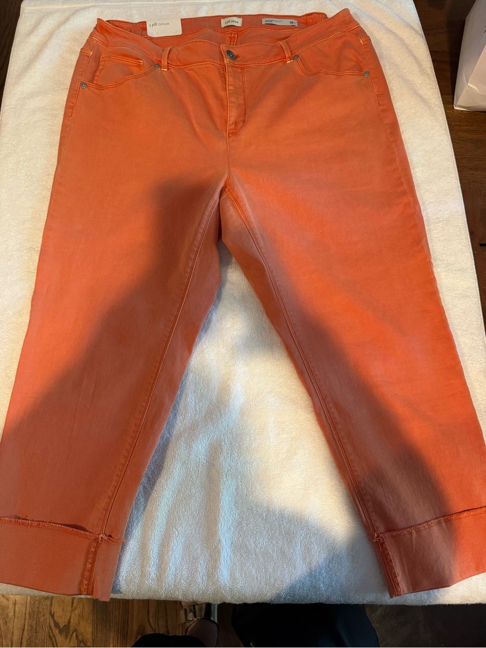 J. Jill Orange Cropped Jeans. BNWT. 16W